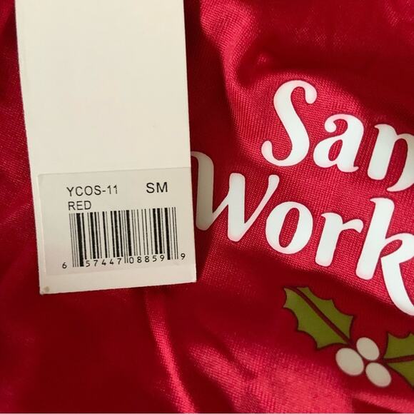 Yandy Santa’s Workshop Red Santa Apron Lingerie Bow Costume S/M NWT - Picture 9 of 15